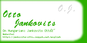 otto jankovits business card